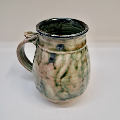 Click to view detail for #250719 Mug Green & Mauve $19